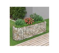 vidaXL Lit surélevé à gabion 152025 – Jardinière en fer pour jardin et terrasse