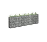 vidaXL Lit surélevé à gabion en acier galvanisé 270 x 30 x 90 cm