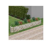 vidaXL Gabion plantenbak verhoogd 400x50x50 cm gegalvaniseerd ijzer152028 G