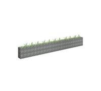 vidaXL Lit surélevé à gabion Jardinière Acier galvanisé 450 x 30 x 60 cm