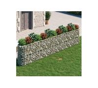 Vidaxl Lit Surélevé À Gabion Fer Galvanisé 470x50x100 Cm