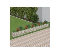 Jardinière Gabion En Acier Galvanisé Élevée 610x50x50 Cm