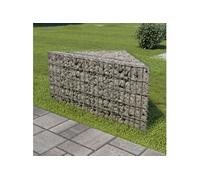 vidaXL Gabion plantenbak verhoogd 75x75x50 cm gegalvaniseerd staal143602 G