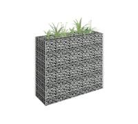 vidaXL Lit Surélevé à Gabion Parterre de Fleurs Plantes Jardin Terrasse Extérieur Arrière-cour Jardinière Acier Galvanisé 145631