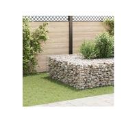 vidaXL Lit surélevé Cube à gabion – Jardinière panier à pierres en fil d'acier 60x60x60 cm