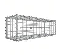 Gabion Pour Pierre, 100 X 30 X 30cm, Cloture Gabion, Cage En Métal, Panier À Pierre, Argent