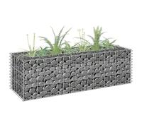 Gabion Raised Bed Garden Planter Box, 90x30x30 cm Galvanized Steel Elevated Flower Bed for Outdoor Patio Yard Border, Rustproof & Durable Mesh Planter with High Load Capacity, Easy Assembly