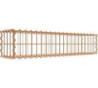 Gabion rouillé 100 cm x 20 cm x 20 cm (L x H x P), maille 5 cm x 10 cm, spirale