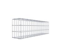 GABIONA Gabion 100 × 30 × 20 cm (L x H x P) - Panier à pierres en fil de 4 mm, maille de 5 × 10 cm, fermeture à anneau en C + pince offerte - idéal pour brise-vue, clôture en gabion, mur de jardin et