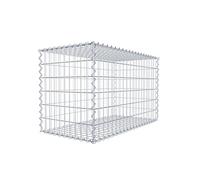 GABIONA Gabion 100 x 60 x 50 cm - Panier gabion galvanisé avec mailles de 5 x 10 cm - Panier métallique résistant aux intempéries pour le jardin