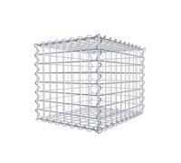 GABIONA Gabion 50 × 40 × 40 cm (L x H x P) - Panier à pierres en fil de 4 mm, largeur de maille 5 × 5 cm, fermeture en spirale - Idéal pour brise-vue, clôture gabion, mur de jardin et mur de panier en
