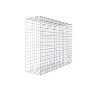 GABIONA Gabion de culture type 2 carré, maillage 5 x 5 cm, profondeur 30 cm, gabion 100 x 80 x 30 cm (L x H x P), anneau en C