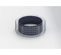 Gabiona Jardinière surélevée ronde - Diamètre: 172 cm - Hauteur: 50 cm - Robuste avec grille zinc-aluminium - Montage inclus