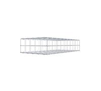 GABIONA Panier à pierre carré - Dimensions des mailles : 10 x 10 cm - Profondeur : 50 cm - Gabion : 100 x 20 x 50 cm (L x H x P) - Anneau en C