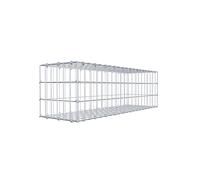 GABIONA Panier à pierre carré - Dimensions des mailles : 5 x 10 cm - Profondeur : 30 cm - Gabion : 100 x 30 x 30 cm (L x H x P) - Anneau en C