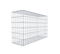 GABIONA Panier à pierre carré - Dimensions des mailles : 5 x 10 cm - Profondeur : 30 cm - Gabion : 100 x 60 x 30 cm (L x H x P) - Anneau en C