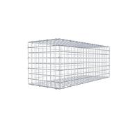 GABIONA Panier à pierre carré - Dimensions des mailles : 5 x 5 cm - Profondeur : 40 cm - Gabion : 100 x 40 x 40 cm (L x H x P) - Anneau en C