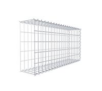 GABIONA Panier de Pierre Gabion carré, Largeur de Maille 5 x 10 cm, Profondeur 20 cm, Panier de Culture Type 2, Spirale Fermeture, galvanisé 100 x 50 x 20 cm