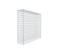 GABIONA Panier de Pierre Gabion carré, Largeur de Maille 5 x 5 cm, Profondeur : 20 cm, la Culture Panier Type 3, Spirale Fermeture, galvanisé 100 x 90 x 20 cm