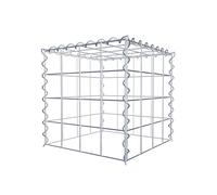 GABIONA Panier de Pierre Gabion carré, Mailles 10 x 10 cm, Profondeur 40 cm, la Culture Panier de Type 3, Spirale Fermeture, galvanisé 40 x 40 x 40 cm