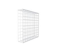 GABIONA Panier de Pierre Gabion carré, Mailles 10 x 10 cm, Profondeur Fermeture 20 cm, Panier de Culture Type 2, Spirale, galvanisé 100 x 100 x 20 cm