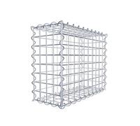 GABIONA Panier gabion 50 x 40 x 20 cm - Panier gabion avec maille de 5 x 5 cm - Panier mural en pierre robuste avec fermeture en spirale