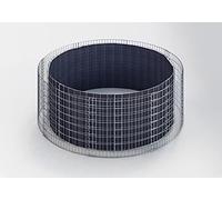 GABIONA - Plate-bande surélevée en gabion H x D : 80 x 232 cm - Abion rond en pierre comme panier à plantes pour le jardin - maille 5 x 10 cm