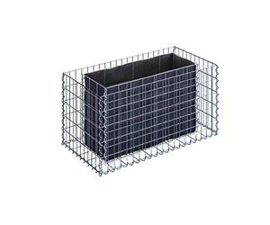 GABIONA Plate-Bande surélevée Panier de Pierre Gabion carré, Largeur de Maille 5 x 10 cm, Longueur 100 cm, épaisseur 50 cm, Spirale Fermeture, galvanisé 100 x 50 x 50 cm