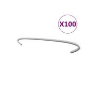 vidaXL Crochets de gabion 100 pcs Acier galvanisé 30 cm