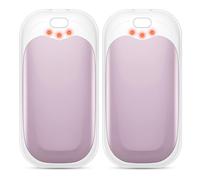 gabless Chauffe-Mains Rechargeable 2 Pack, Chauffe-Mains électriques, Chauffe-Poche Portable, 3 Niveaux de Chaleur, Chauffage Rapide, Cadeau pour Les Hommes et Les Femmes, Bureau, Voyage (Rose)