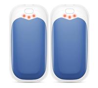gabless Chauffe-Mains Rechargeable 2 Pack, Chauffe-Mains électriques, Chauffe-Poche Portable, 3 Niveaux de Chaleur, Chauffage Rapide, Cadeau pour Les Hommes et Les Femmes, Bureau, Voyage (Bleu)