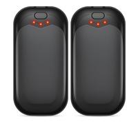 gabless Chauffe-Mains Rechargeable 2 Pack, Chauffe-Mains électriques, Chauffe-Poche Portable, 3 Niveaux de Chaleur, Chauffage Rapide, Cadeau pour Les Hommes et Les Femmes, Bureau, Voyage (Gris)