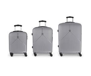 Gabol Alabama Set de valises à 4 roulettes 3pcs. couleur argent
