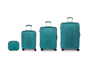 Gabol Balance XP 4 roulettes Set de valises 4 pièces avec soufflet d'extension vert
