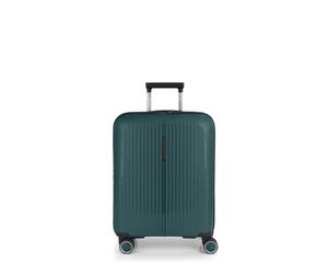 Gabol Brooklyn Valise de cabine rigide extensible 55 x 40 x 22/25 cm - Bagage à main léger 2,8 kg avec capacité jusqu'à 47,4 l - 4 roues doubles 360° et serrure TSA - Design espagnol - Vert foncé