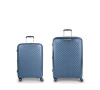 Gabol Ensemble de valises (moyennes et grandes) extensibles Queens rigides avec capacité jusqu'à 182,1 l, bleu