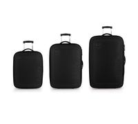 Gabol Orbit 2 roulettes Set de valises 3 pièces avec soufflet d'extension noir