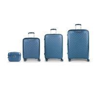Gabol Queens 4 roulettes Set de valises 4 pièces avec soufflet d'extension bleu