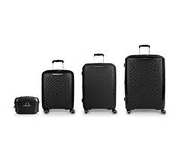 Gabol Queens 4 roulettes Set de valises 4 pièces avec soufflet d'extension noir