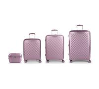 Gabol Ensemble de valises (cabine, moyenne, grande et trousse de toilette) extensibles Queens rigides avec capacité jusqu'à 237,9 l, lilas