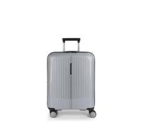 Gabol Valise de cabine rigide extensible Brooklyn 55 x 40 x 22/25 cm - Bagage à main léger 2,8 kg avec capacité jusqu'à 47,4 l - 4 roues doubles 360° et serrure TSA - Design espagnol, argent, moyen