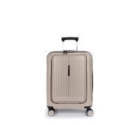 Gabol Valise de cabine rigide extensible Brooklyn 55 x 40 x 22/25 cm - Bagage à main léger 3,1 kg avec capacité jusqu'à 47,4 l - 4 roues doubles 360° et serrure TSA - Design espagnol, beige