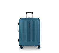 Gabol Valise moyenne extensible Brooklyn 45 x 65 x 27/30 cm - Bagage léger 3,4 kg avec capacité 70/77,8 l - 4 roues doubles 360° et serrure TSA - Design espagnol en polypropylène - Turquoise