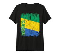 Gabon Drapeau | Hommes Femmes Enfants Gabon T-Shirt Haut de Gamme
