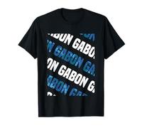 Gabon Motif Camouflage Bleu T-Shirt