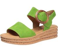 Gabor 44550-14 Sandale compensée, Femme, Granny Green, Cuir, Sandales - Sandale / Sling pour femme, Vert, cuir (chevreau velours)