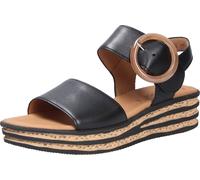 Gabor 64550-27 Sandale compensée, Femme, Noir, Cuir, Sandales - Sandale / Sling pour femme, Noir, cuir (nappa)