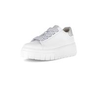 GABOR Baskets basses argent / blanc, Taille 40,5