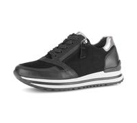 GABOR Baskets basses noir / argent, Taille 40,5