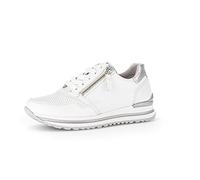 Gabor Baskets basses pour femme, chaussures basses pour femme, largeur supplémentaire confortable (H), Blanc argenté 50, 36 EU Large